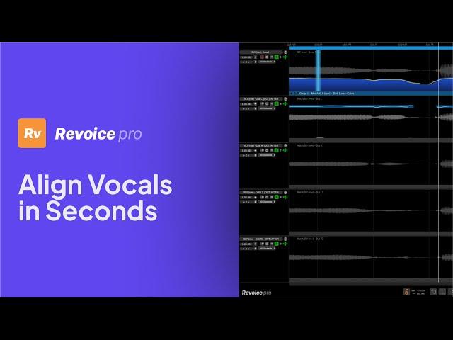 How To Align Vocals in Seconds with Revoice Pro 5