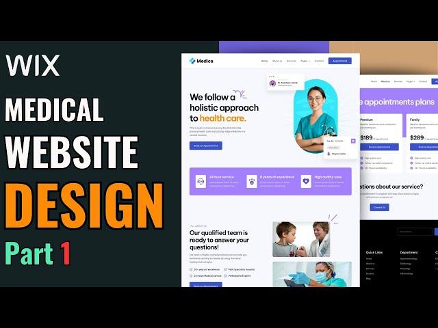 How To Create Medical/Health Website Using WIX | Part 1