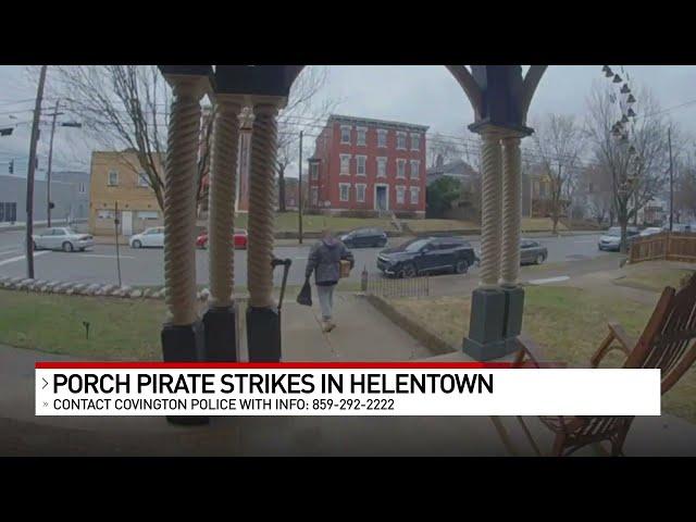 Local man looking for help to identify porch pirate