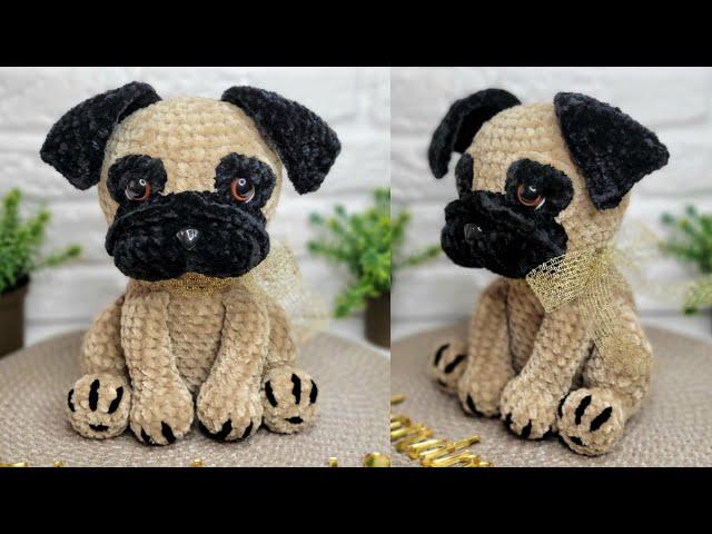 МК МОПС КРЮЧКОМ | HOW TO CROCHET PUG ️ #амигуруми #amigurumi