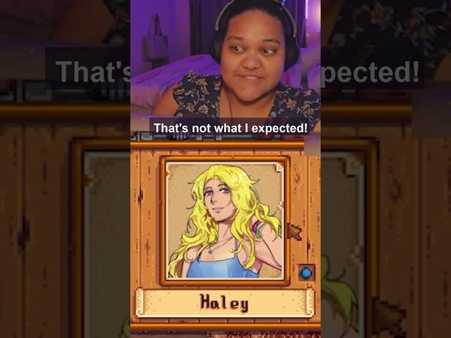 Haley is giving surfer girl vibes with this mod!  #stardewvalley #portraitmod