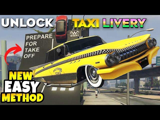 GTA 5 Online NEW EASY WAY To Do Taxi Stunt Jumps & UNLOCK NEW CAR LIVERY Eudora Downtown Cab Co