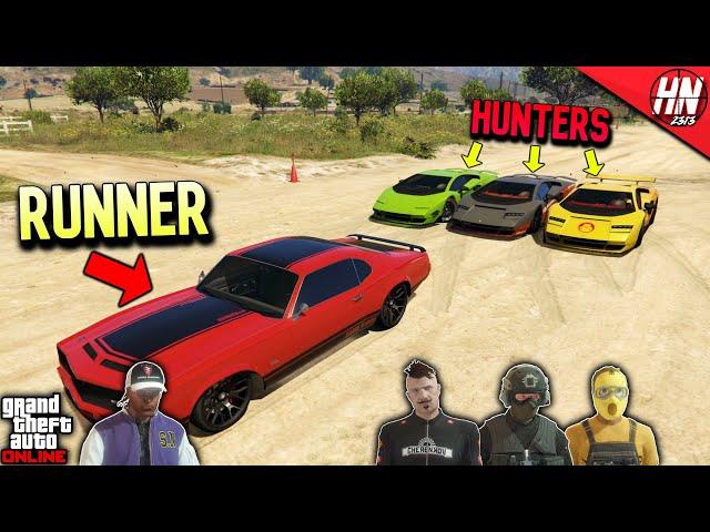 Sabre Turbo vs Pegassi Torero XO's GTA 5 ManHunt!