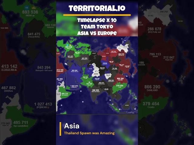 Asia vs Europe |Thailand Spawn is Great | Territorial.io