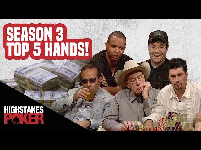 High Stakes Poker Best Poker Hands | Season 3