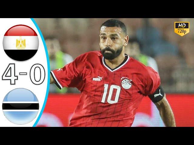 Egypt vs Botswana 4-0 Highlights & All Goals - Afcon Quafiliers 2024 Salah Goal