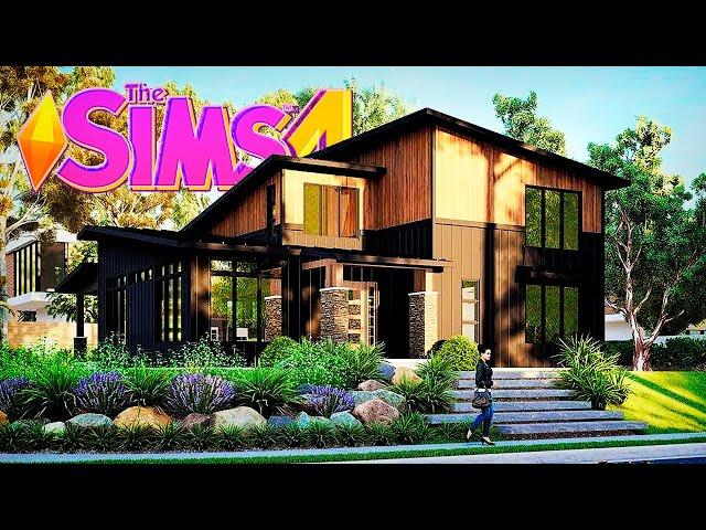 СТРОИМ СОВРЕМЕННЫЙ ДОМ БЕЗ ДОПОВ В СИМС 4 - The Sims 4 House Build No CC