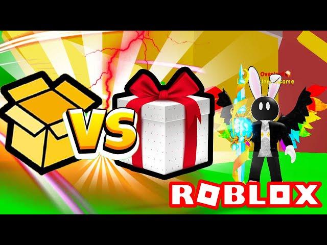 ЧТО ЛУЧШЕ? БАТЛ ПОДАРКОВ ПРОТИВ ОГРОМНЫХ КОРОБОК В СИМУЛЯТОРЕ РАСПАКОВКИ! ROBLOX Unboxing Simulator