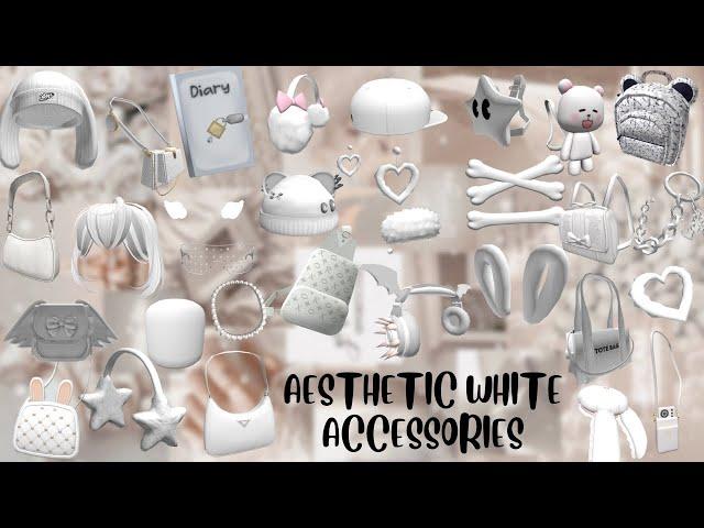 Aesthetic White Accessories With Codes!