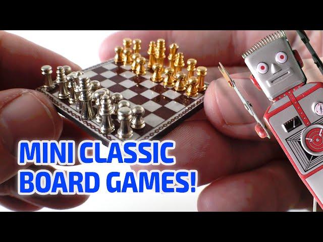 TINY WORKING CLASSIC BOARD GAMES! - Mini Chess, Checkers and Backgammon that really work!