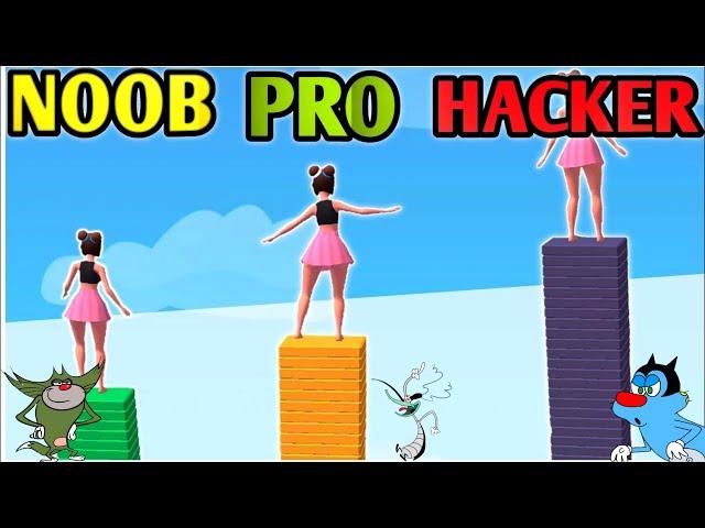 NOOB vs PRO vs HACKER Strip Roll Android iOS Oggy And Jack Voice