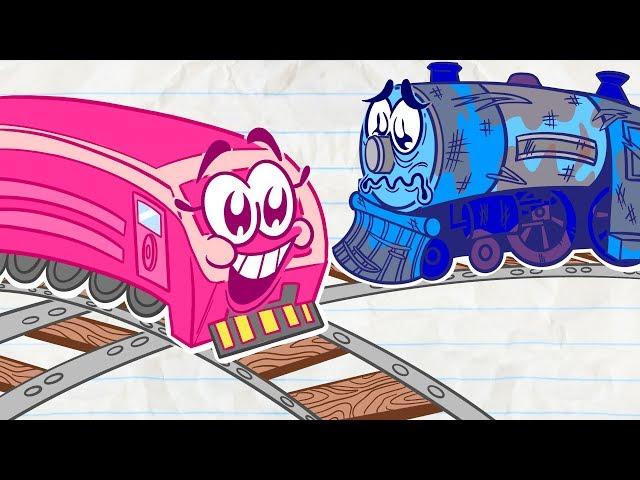 Pencilmate CONDUCTS A Train! | Animated Cartoons Characters | Animated Short Films