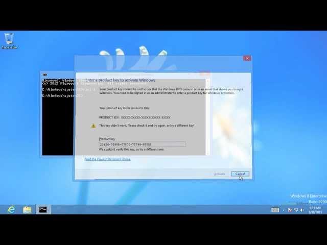Windows 8 Product Key Activation