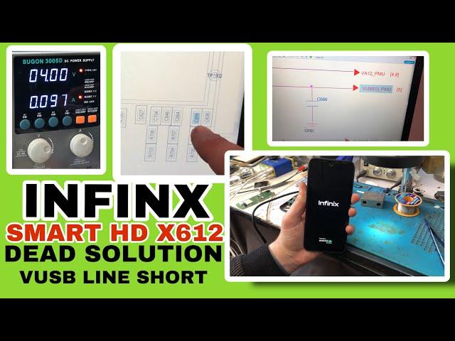 Infinix smart hd dead solution | infinx x612 head solution | vusb line full short solution