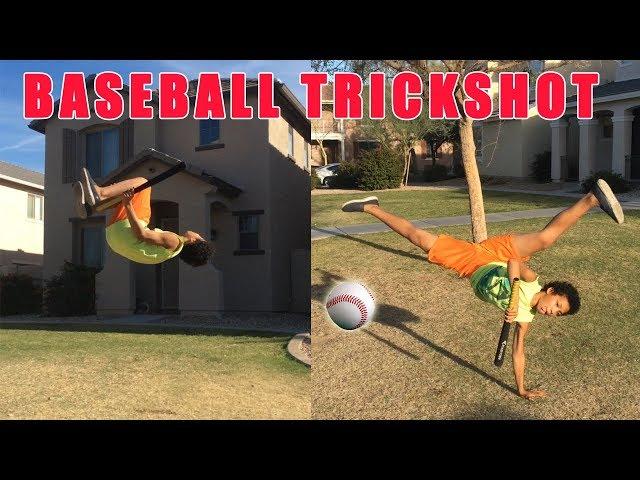 AMAZING ACROBATIC BASEBALL TRICKSHOT