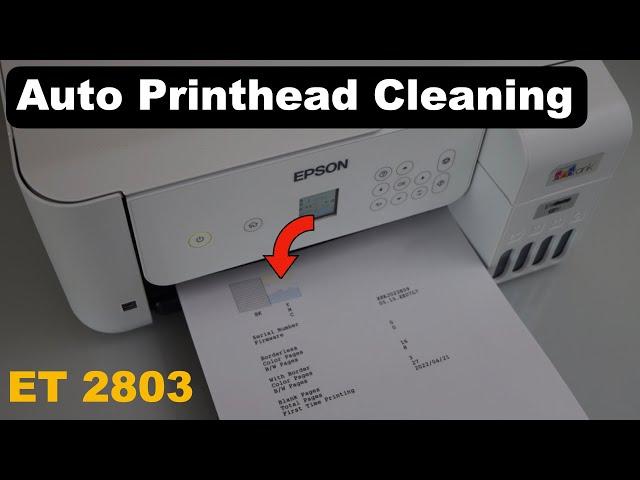 Epson ET 2803 Auto Print Head Cleaning (Fix Clogged Ink).