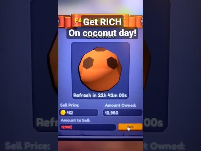 Get Rich with me on Coconut Day in Dragon Adventures! #dragonadventures #roblox #shorts #robloxshort