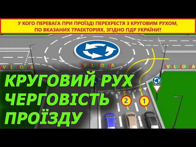 Круговий рух. Проїзд перехрестя. Автошкола. Автоінструктор. Дорога. Світлофор