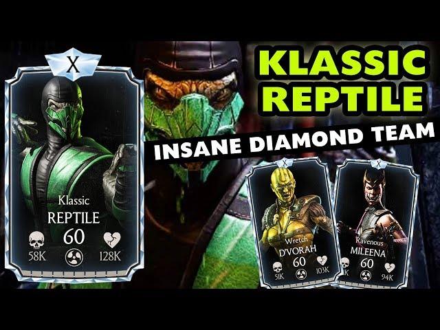 MKX Mobile 1.18. Klassic Reptile MAXED Gameplay. Best Character in the Update! Epic DOT Diamond Team