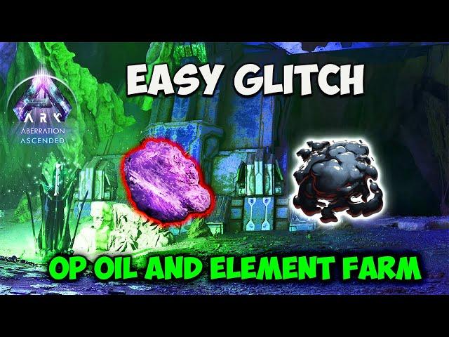 Aberration OP TRICK!! | How To get 1000s of OIL and ELEMENT ORE Easy in ARK Ascended