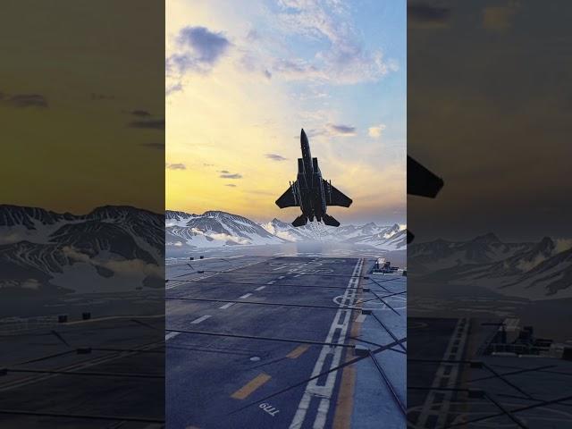 Incredible F-15 Stunt Performance on the Aircraft Carrier