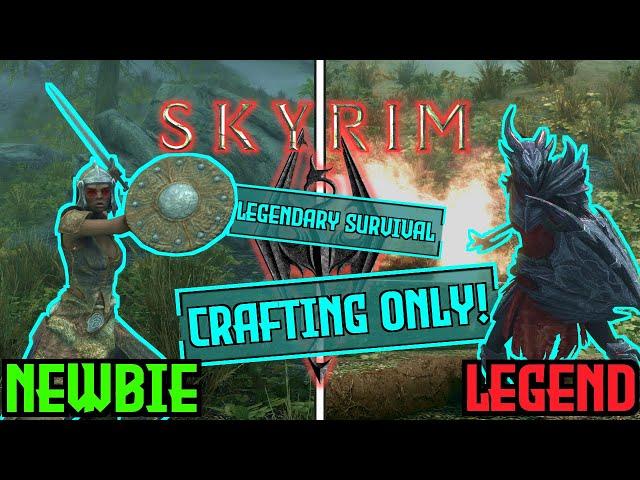 Can I Beat Skyrim Legendary Survival Difficulty With CRAFTING ONLY?! | Skyrim Legendary Challenge!