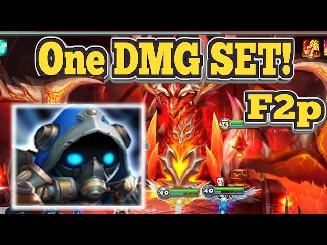 One DMG Set! Easy to Rune, F2P Dragons Abyss Hard with Kyle/Dhalsim - Summoners War