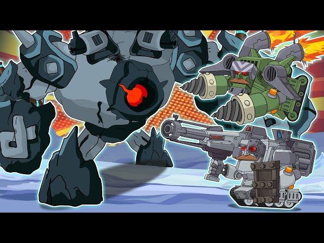 Upgraded Robo-Stalins: DRILL HANDS AND KILLER CANNON vs GOLEM!