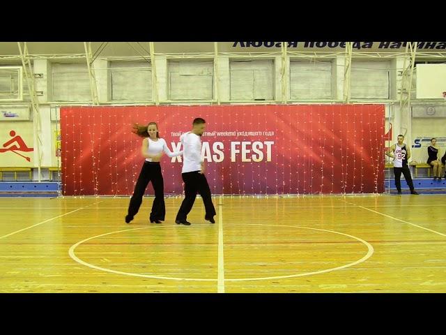 Xmas Fest 2023, ProAm рутины, Марат Сибгатулин и Анастасия Ендовицкая,  ХАСТЛ DISCOFOX