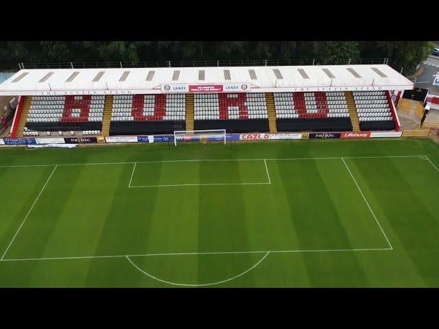 stevenage fc football club Lamex stadium by drone