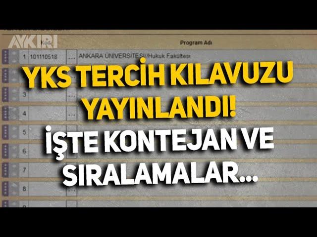 2023 YKS TERCİH KILAVUZU YAYIMLANDI- ÖRNEK YKS TERCİH KILAVUZ LİNKİ- YKS TERCİHLERİ NASIL YAPILACAK?