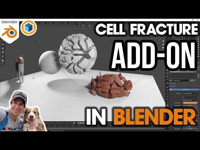 Using the CELL FRACTURE Add-On for Blender - Step by Step Tutorial!