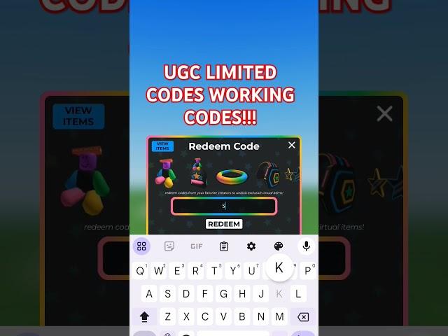 Ugc limited code working codes [REAL!!]