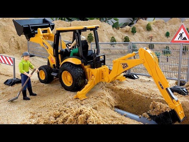 Backhoe Loader Working at Construction Site | BIBO STUDIO