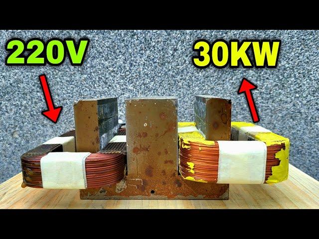 I make 220v Electric Generator from a Microwave Transformer