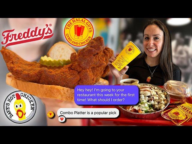 Trying Famous Chains For The First Time Ft: Daves Hot Chicken, Halal Guys, Freddy’s Steakburgers