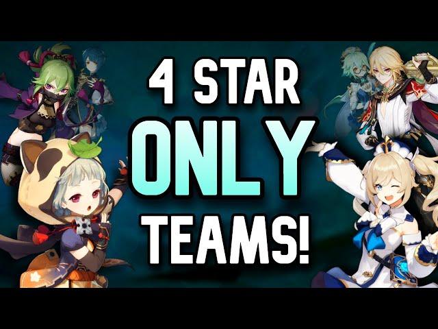 17 FUN F2P Genshin Impact Teams To Build RIGHT NOW! | 4 Star Teams | Genshin Impact Tips