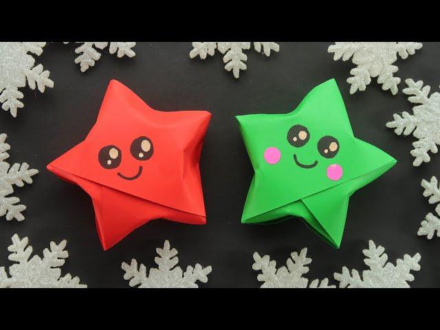 Easy lucky Paper Star ORIGAMI. Paper Kawaii.