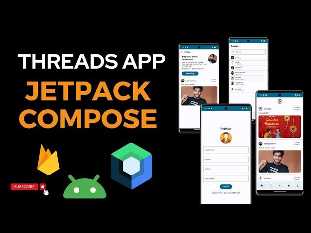 How To Make A Clone Of The Threads App In Jetpack Compose | Jetpack Compose Project Crash Video