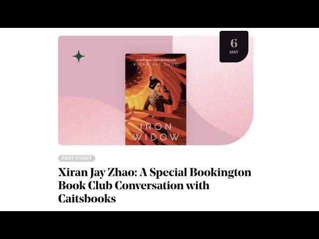 Xiran Jay Zhao: A Special Bookington Book Club Conversation with Caitsbooks