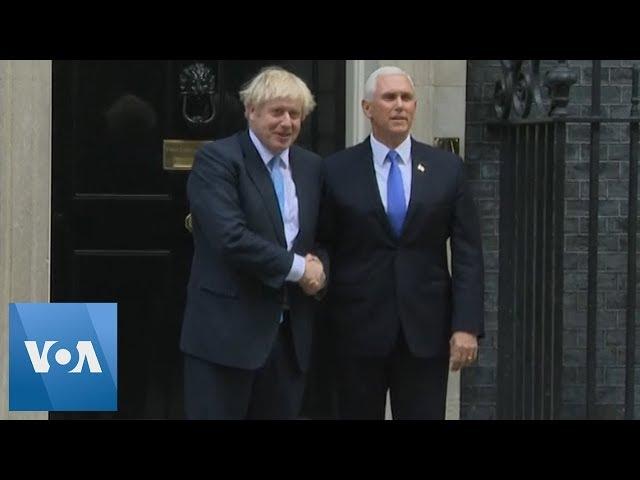 British PM Boris Johnson Welcomes U.S. VP Mike Pence to 10 Downing Street