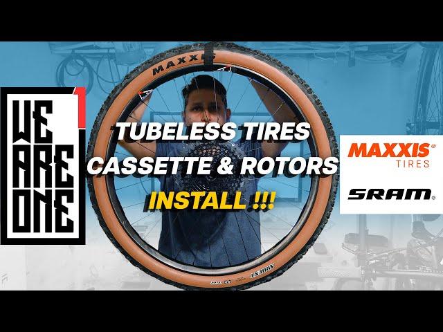 Mountain Biking TUBELESS TIRES, CASSETTE & ROTORS INSTALL !!! | Mountain Bike Maintenance ️‍️