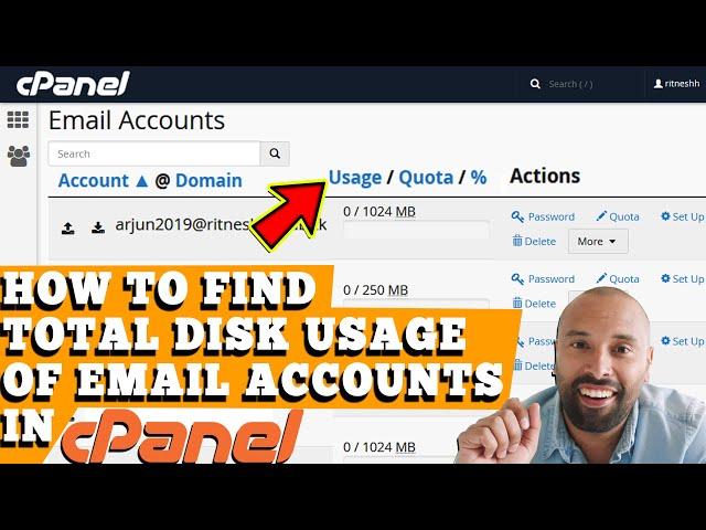 HOW TO FIND OUT DISK SPACE USAGE OF EMAIL ACCOUNT IN CPANEL? [STEP BY STEP]️