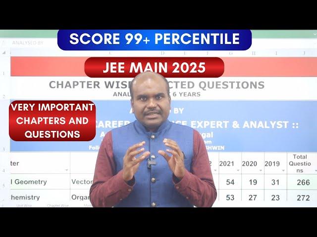 JEE Main 2025 |32 Very Important Chapters & 150+ Marks | NIT Trichy Seat Made Easy | Super Analysis