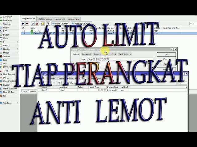 TUTORIAL AUTO LIMIT PERANGKAT TERHUBUNG KE WIFI PADA MIKROTIK