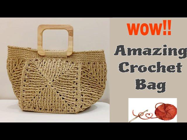 How To Crochet  Bag/Easy Crochet Bag/Crochet Paper Yarn Bag #diy