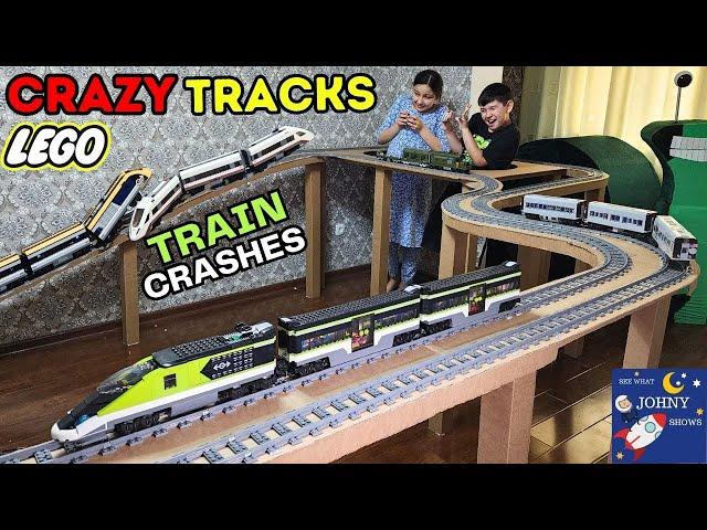 LEGO CITY Express Passenger Train NEW GIANT TRAIN Track Layout Build With Giant Slow Seline