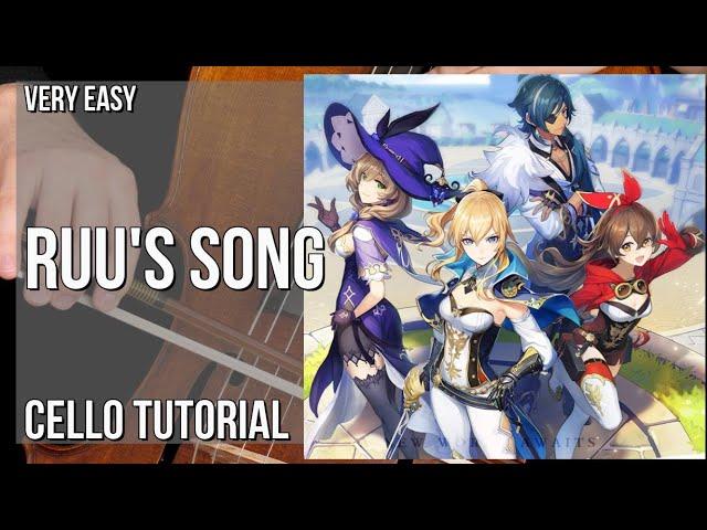 How to play Ruu's Song (Genshin Impact) by Yu Peng Chen on Cello (Tutorial)