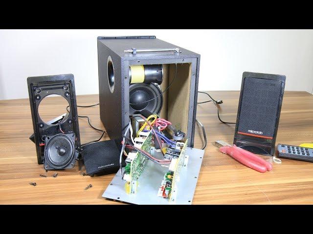 Look inside Microlab M-700U PC multimedia 2.1 speakers