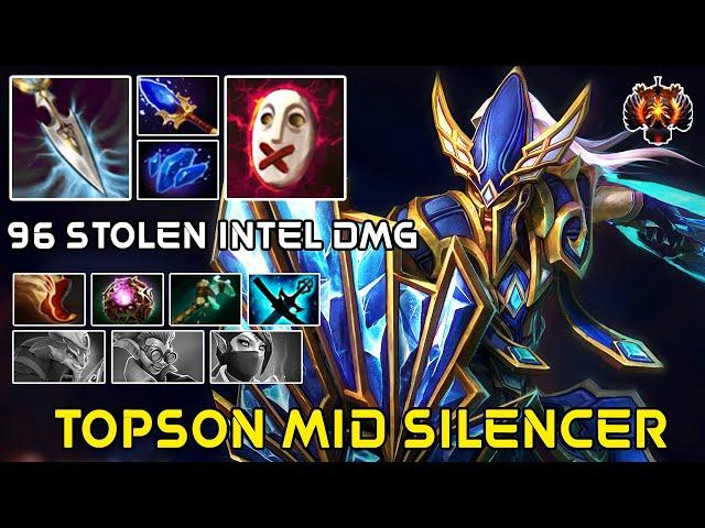 TOPSON MID SILENCER | OMG 96 PERMANENT INTELLIGENCE STOLEN DMG | 20 KILLS | DOTA 2 HIGHLIGHTS 2022